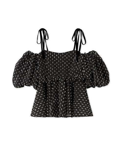 LILY BROWN（リリーブラウン）の「3wayジャガードペプラムビスチェ（シャツ/ブラウス・レディース・ブラック/ブラウン/ブルー・F）」の12枚目の写真