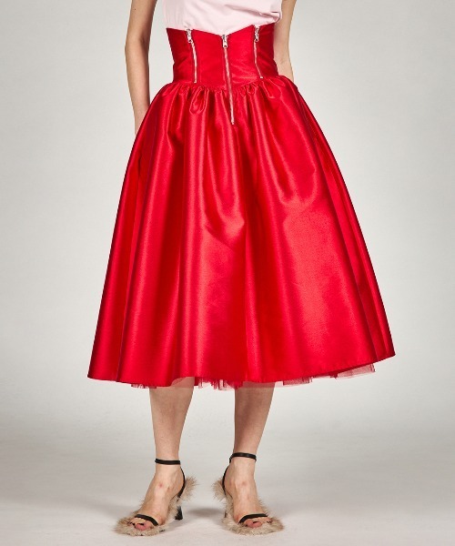 PRANK PROJECT(プランクプロジェクト)の「リバーシブルチュールスカート / Reversible Tulle Skirt(スカート・レディース・ブラック/グレー/レッド・38/36)」の3枚目の写真