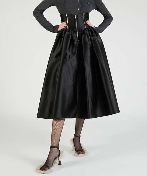 PRANK PROJECT(プランクプロジェクト)の「リバーシブルチュールスカート / Reversible Tulle Skirt(スカート・レディース・ブラック/グレー/レッド・38/36)」の1枚目の写真