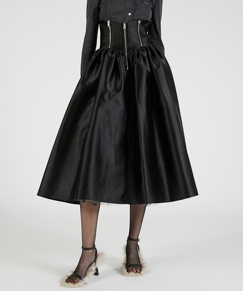 PRANK PROJECT(プランクプロジェクト)の「リバーシブルチュールスカート / Reversible Tulle Skirt(スカート・レディース・ブラック/グレー/レッド・38/36)」の8枚目の写真