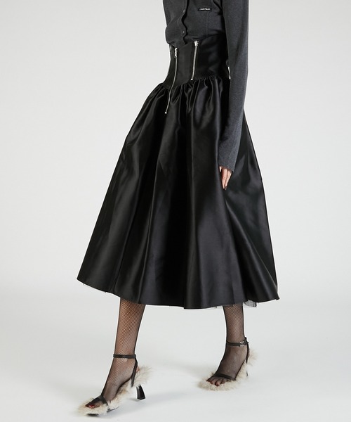 PRANK PROJECT(プランクプロジェクト)の「リバーシブルチュールスカート / Reversible Tulle Skirt(スカート・レディース・ブラック/グレー/レッド・38/36)」の9枚目の写真