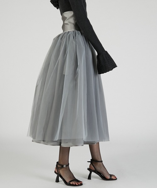 PRANK PROJECT(プランクプロジェクト)の「リバーシブルチュールスカート / Reversible Tulle Skirt(スカート・レディース・ブラック/グレー/レッド・38/36)」の15枚目の写真