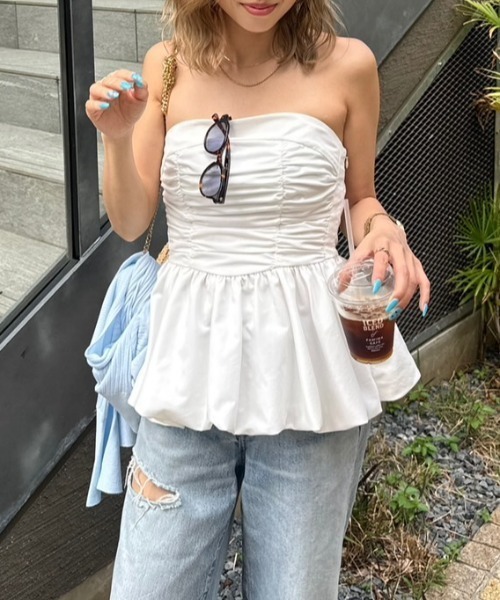 ペプラムベアトップス 夏服（シャツ/ブラウス）｜rienda