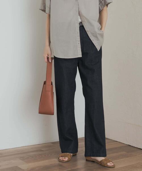 URBAN RESEARCH DOORS（アーバンリサーチドアーズ）の「『3サイズ展開』デニムワイドパンツ（デニムパンツ・レディース・ワンウォッシュ/インディゴブルー・LARGE/MEDIUM/SMALL）」の15枚目の写真