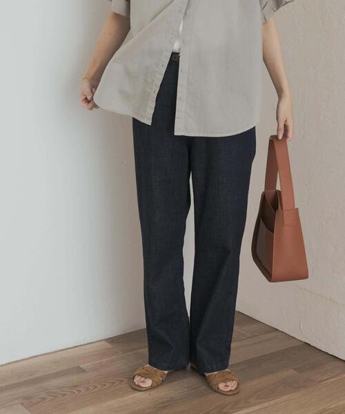 URBAN RESEARCH DOORS（アーバンリサーチドアーズ）の「『3サイズ展開』デニムワイドパンツ（デニムパンツ・レディース・ワンウォッシュ/インディゴブルー・LARGE/MEDIUM/SMALL）」の19枚目の写真