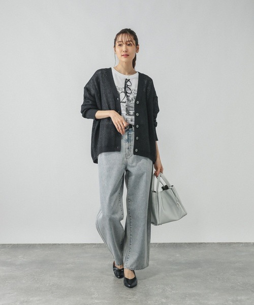 セール】ペーパーヤーンカノコカーディガン長袖/577968（カーディガン