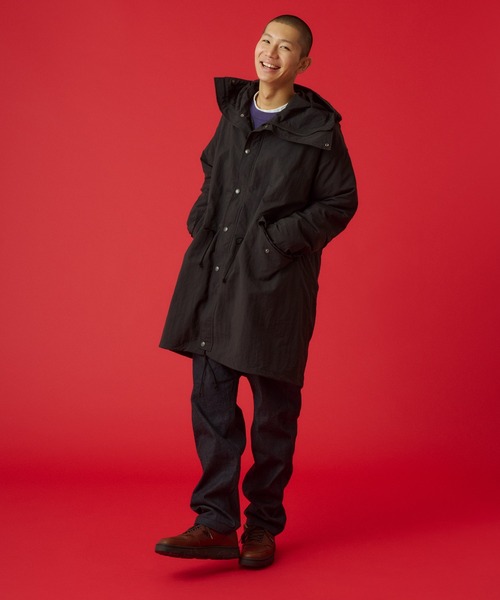 KAVU(カブー)の「KAVU/カブー Nylon Hooded Coat/ナイロンフーデッドコート(ナイロンジャケット・メンズ・サンドベージュ/カーキ/ブラック・MEDIUM/LARGE)」の7枚目の写真