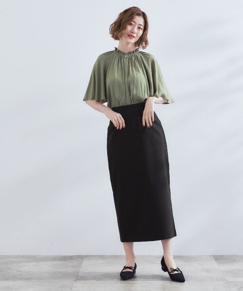 grove（グローブ）の「360°伸びて楽なはき心地　すっきり見えタイトスカート（スカート・レディース・ネイビー/ブラック系1/ブラック・02/03/01/05/04）」の10枚目の写真