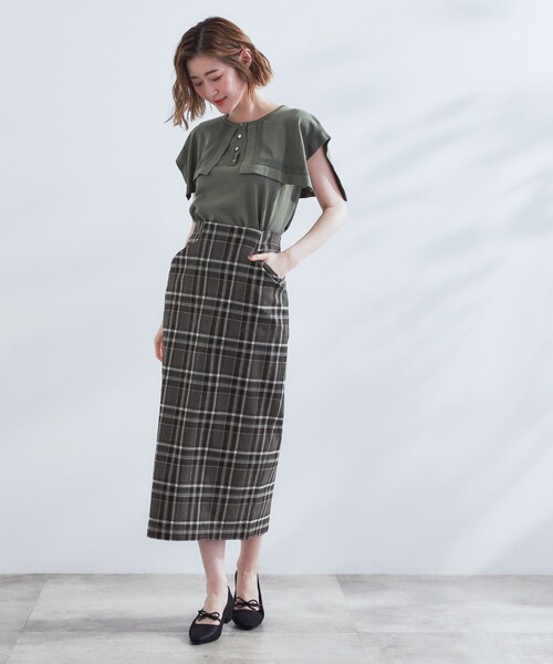 grove（グローブ）の「360°伸びて楽なはき心地　すっきり見えタイトスカート（スカート・レディース・ネイビー/ブラック系1/ブラック・02/03/01/05/04）」の18枚目の写真