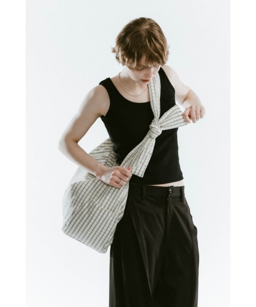 Knuth Marf(クヌースマーフ)の「label checkered shirts bag(ショルダーバッグ・レディース・ホワイト・ONE SIZE)」の12枚目の写真