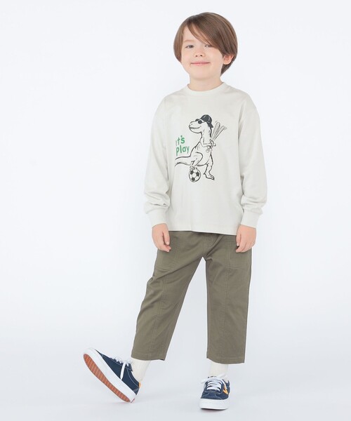 ARCH & LINE（アーチアンドライン）の「【SHIPS KIDS別注】ARCH＆LINE:100～130cm / ダイナソー ロングスリーブ Tシャツ（Tシャツ/カットソー・キッズ・トップグレー/ロイヤルブルー・100/110/120/130）」の5枚目の写真