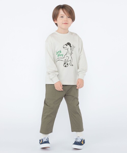 ARCH & LINE（アーチアンドライン）の「【SHIPS KIDS別注】ARCH＆LINE:100～130cm / ダイナソー ロングスリーブ Tシャツ（Tシャツ/カットソー・キッズ・トップグレー/ロイヤルブルー・100/110/120/130）」の7枚目の写真