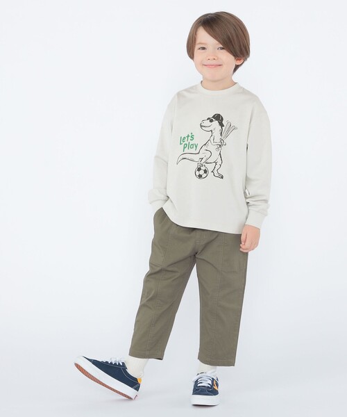 ARCH & LINE（アーチアンドライン）の「【SHIPS KIDS別注】ARCH＆LINE:100～130cm / ダイナソー ロングスリーブ Tシャツ（Tシャツ/カットソー・キッズ・トップグレー/ロイヤルブルー・100/110/120/130）」の8枚目の写真