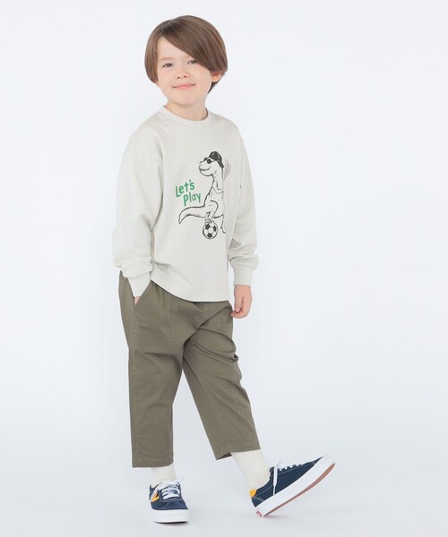 ARCH & LINE（アーチアンドライン）の「【SHIPS KIDS別注】ARCH＆LINE:100～130cm / ダイナソー ロングスリーブ Tシャツ（Tシャツ/カットソー・キッズ・トップグレー/ロイヤルブルー・100/110/120/130）」の9枚目の写真