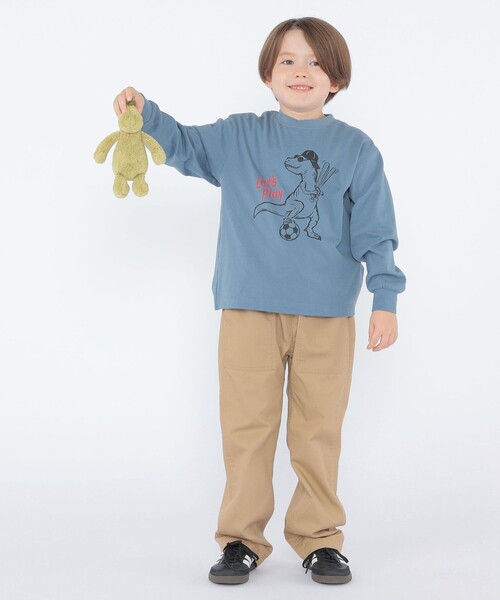 ARCH & LINE（アーチアンドライン）の「【SHIPS KIDS別注】ARCH＆LINE:100～130cm / ダイナソー ロングスリーブ Tシャツ（Tシャツ/カットソー・キッズ・トップグレー/ロイヤルブルー・100/110/120/130）」の11枚目の写真