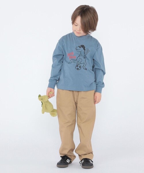 ARCH & LINE（アーチアンドライン）の「【SHIPS KIDS別注】ARCH＆LINE:100～130cm / ダイナソー ロングスリーブ Tシャツ（Tシャツ/カットソー・キッズ・トップグレー/ロイヤルブルー・100/110/120/130）」の13枚目の写真