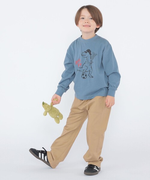 ARCH & LINE（アーチアンドライン）の「【SHIPS KIDS別注】ARCH＆LINE:100～130cm / ダイナソー ロングスリーブ Tシャツ（Tシャツ/カットソー・キッズ・トップグレー/ロイヤルブルー・100/110/120/130）」の14枚目の写真
