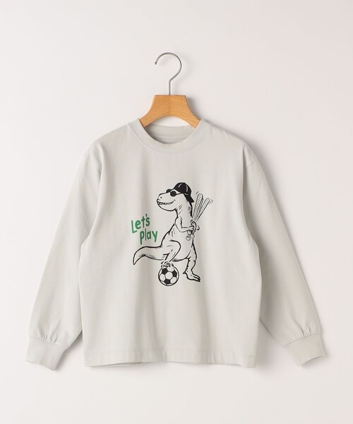 ARCH & LINE（アーチアンドライン）の「【SHIPS KIDS別注】ARCH＆LINE:100～130cm / ダイナソー ロングスリーブ Tシャツ（Tシャツ/カットソー・キッズ・トップグレー/ロイヤルブルー・100/110/120/130）」の15枚目の写真