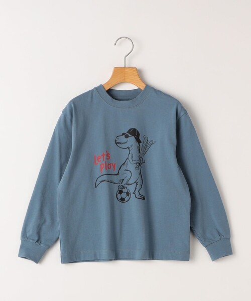 ARCH & LINE（アーチアンドライン）の「【SHIPS KIDS別注】ARCH＆LINE:100～130cm / ダイナソー ロングスリーブ Tシャツ（Tシャツ/カットソー・キッズ・トップグレー/ロイヤルブルー・100/110/120/130）」の16枚目の写真