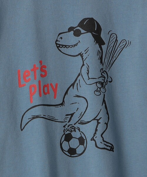 ARCH & LINE（アーチアンドライン）の「【SHIPS KIDS別注】ARCH＆LINE:100～130cm / ダイナソー ロングスリーブ Tシャツ（Tシャツ/カットソー・キッズ・トップグレー/ロイヤルブルー・100/110/120/130）」の22枚目の写真