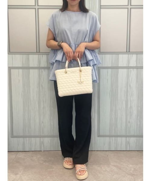 SAMANTHAVEGA(サマンサベガ)の「エターナルハートキルトハンドバッグ(ハンドバッグ・レディース・ホワイト/ピンク/ブラック・FREE)」の6枚目の写真