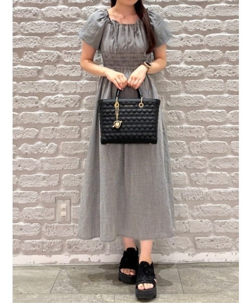 SAMANTHAVEGA(サマンサベガ)の「エターナルハートキルトハンドバッグ(ハンドバッグ・レディース・ホワイト/ピンク/ブラック・FREE)」の8枚目の写真