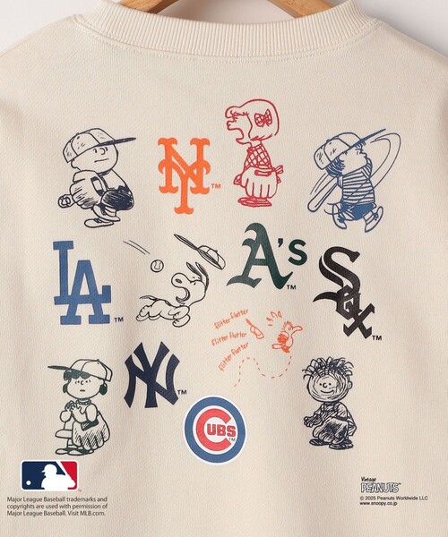 SHIPS(シップス)の「SHIPS KIDS:130~170cm / PEANUTS×MLB プリント スウェット(スウェット・キッズ・オフホワイト/ブラック/ブルー/グレー・X-LARGE/LARGE/XX-LARGE)」の13枚目の写真