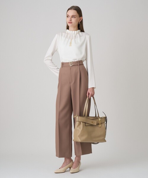 ANAYI（アナイ）の「◇ベルテットトートバッグ（トートバッグ・レディース・グレイッシュベージュ/ライトグレー・FREE）」の6枚目の写真