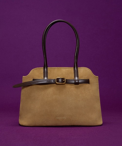 Victoria ヴィクトリア ベルトトラペーズトートバッグ（トートバッグ