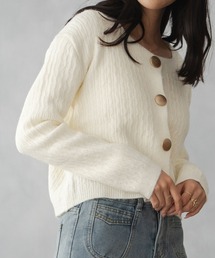 クロップド」に該当するカーディガン/ボレロ（ホワイト/白色系