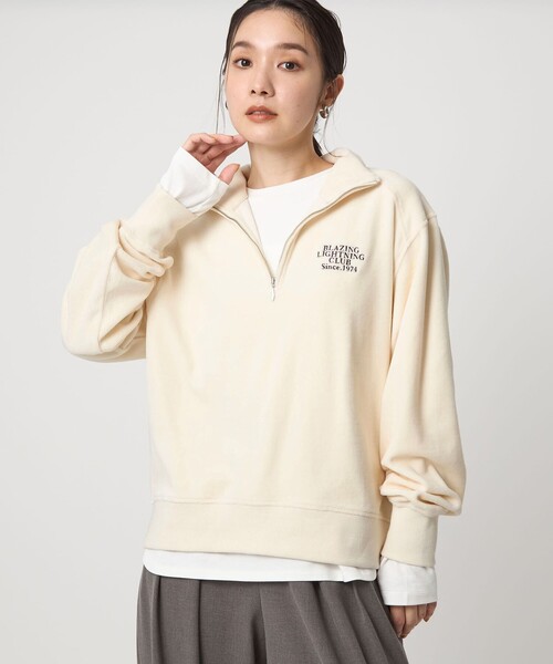 ラッセルノ　ベロアハーフジッププルオーバー CURLY (カーリー) VELOUR HALF ZIP P/O / ベロアハーフジッププルオーバー