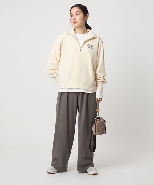 セール】【WEB限定】＜at ease＞ベロア ハーフジップ プルオーバー（T