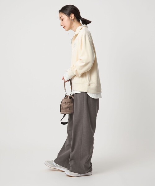 セール】【WEB限定】＜at ease＞ベロア ハーフジップ プルオーバー（T