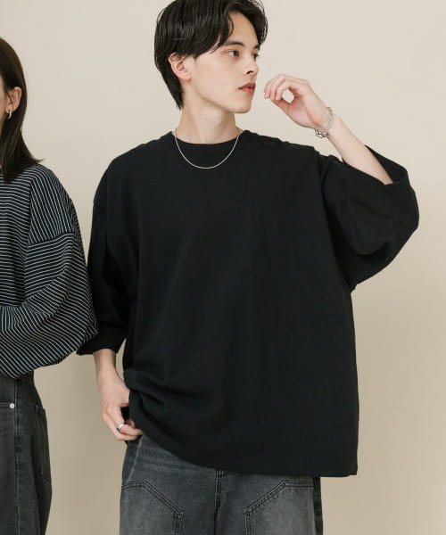 SENSE OF PLACE by URBAN RESEARCH(センスオブプレイスバイアーバンリサーチ)の「『ユニセックス』エクストラルーズアソートTシャツ(Tシャツ/カットソー・メンズ・ホワイト/ホワイト系その他/ブラック/ブラック系その他・MEDIUM/LARGE)」の18枚目の写真