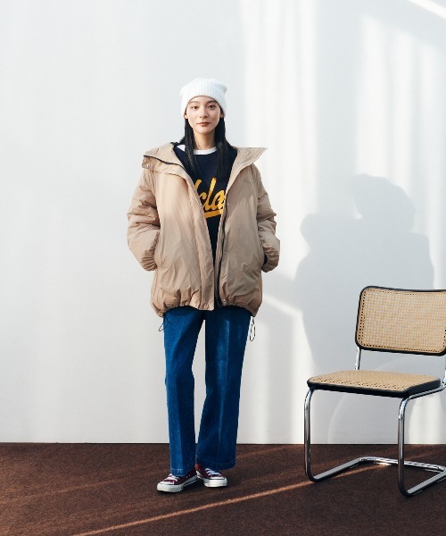 KELTY（ケルティ）の「インサレーションミドルコート（ダウンジャケット/コート・レディース・ベージュ/ブルー/ブラック/ネイビー・FREE）」の7枚目の写真