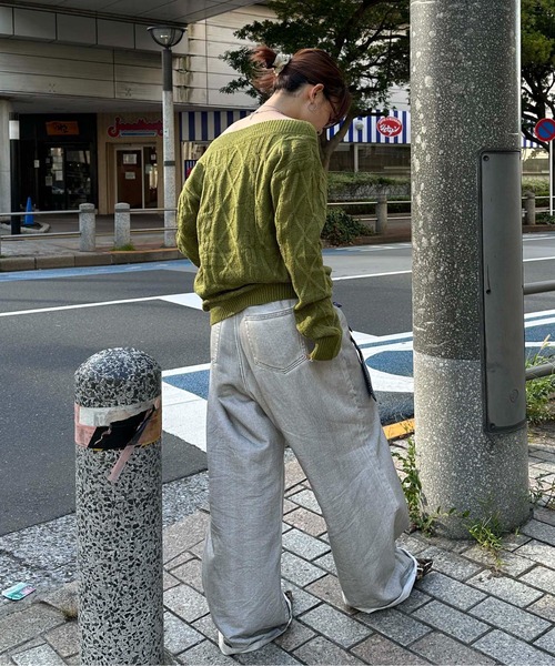 sedacle girl（セダクルガール）の「ラメシアーケーブル編みニット（ニット/セーター・レディース・グリーン/ブラック/ベージュ・SMALL/MEDIUM）」の10枚目の写真