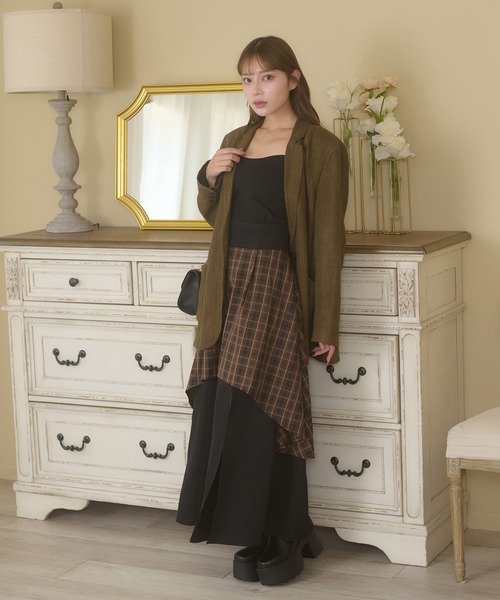 Ambre Neige(アンブルネージュ)の「plaid pattern slit flare skirt / チェックスリットフレアスカート(スカート・レディース・ブラック系その他/グレー系その他/ブラウン系その他・FREE)」の11枚目の写真