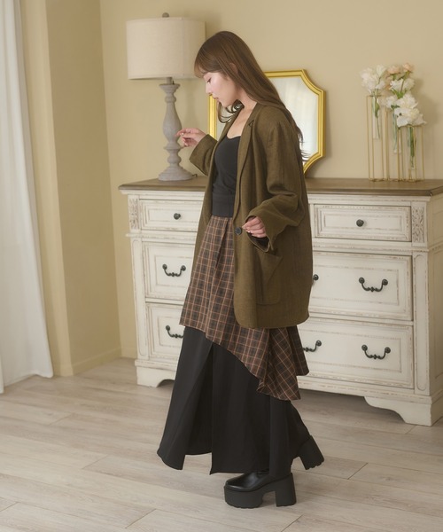Ambre Neige(アンブルネージュ)の「plaid pattern slit flare skirt / チェックスリットフレアスカート(スカート・レディース・ブラック系その他/グレー系その他/ブラウン系その他・FREE)」の18枚目の写真