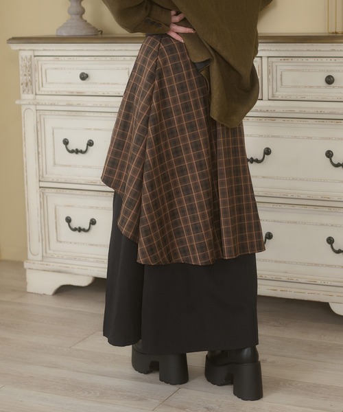 Ambre Neige(アンブルネージュ)の「plaid pattern slit flare skirt / チェックスリットフレアスカート(スカート・レディース・ブラック系その他/グレー系その他/ブラウン系その他・FREE)」の8枚目の写真