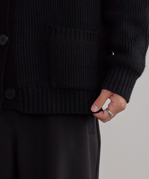 ROOPTOKYO（ループトウキョウ）の「Loose Knit Cardigan/ルーズニットカーデガン（カーディガン/ボレロ・メンズ・ブラウン/ブラック・L/M）」の8枚目の写真