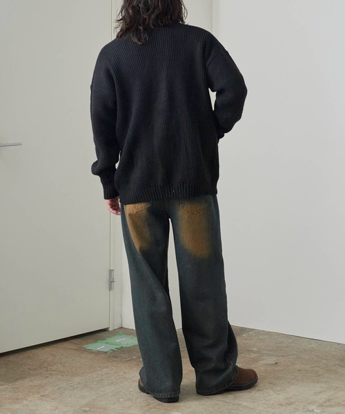 ROOPTOKYO（ループトウキョウ）の「Loose Knit Cardigan/ルーズニットカーデガン（カーディガン/ボレロ・メンズ・ブラウン/ブラック・L/M）」の13枚目の写真