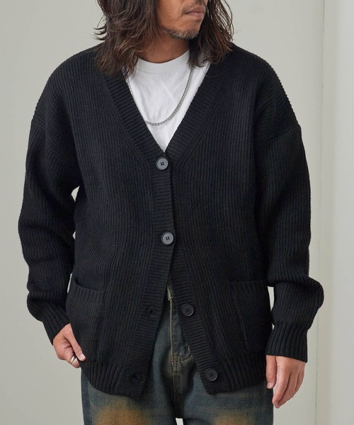 ROOPTOKYO（ループトウキョウ）の「Loose Knit Cardigan/ルーズニットカーデガン（カーディガン/ボレロ・メンズ・ブラウン/ブラック・L/M）」の14枚目の写真