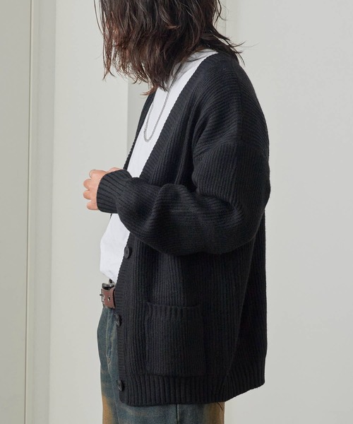 ROOPTOKYO（ループトウキョウ）の「Loose Knit Cardigan/ルーズニットカーデガン（カーディガン/ボレロ・メンズ・ブラウン/ブラック・L/M）」の16枚目の写真