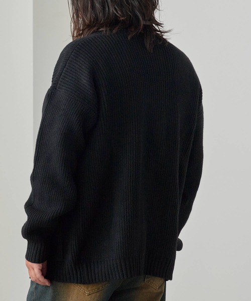 ROOPTOKYO（ループトウキョウ）の「Loose Knit Cardigan/ルーズニットカーデガン（カーディガン/ボレロ・メンズ・ブラウン/ブラック・L/M）」の18枚目の写真