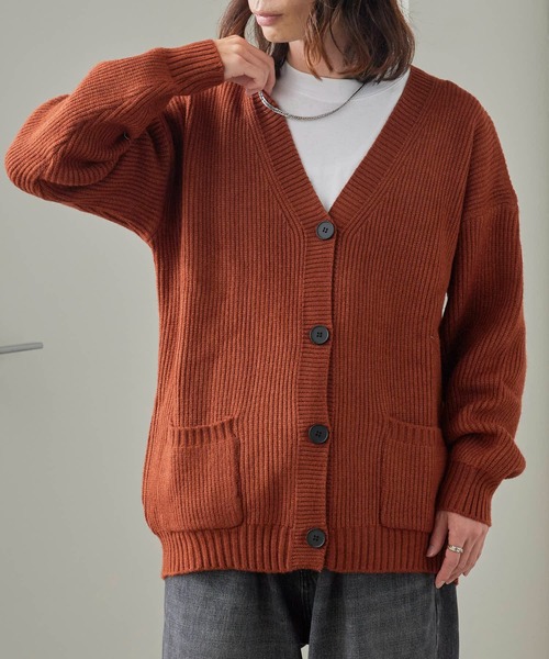 ROOPTOKYO（ループトウキョウ）の「Loose Knit Cardigan/ルーズニットカーデガン（カーディガン/ボレロ・メンズ・ブラウン/ブラック・L/M）」の20枚目の写真