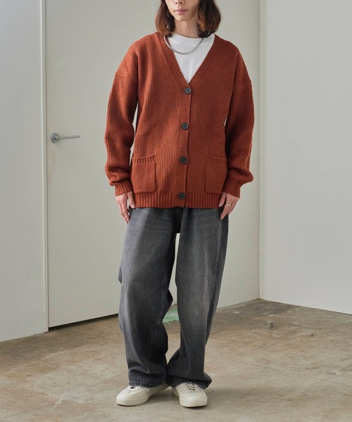ROOPTOKYO（ループトウキョウ）の「Loose Knit Cardigan/ルーズニットカーデガン（カーディガン/ボレロ・メンズ・ブラウン/ブラック・L/M）」の21枚目の写真