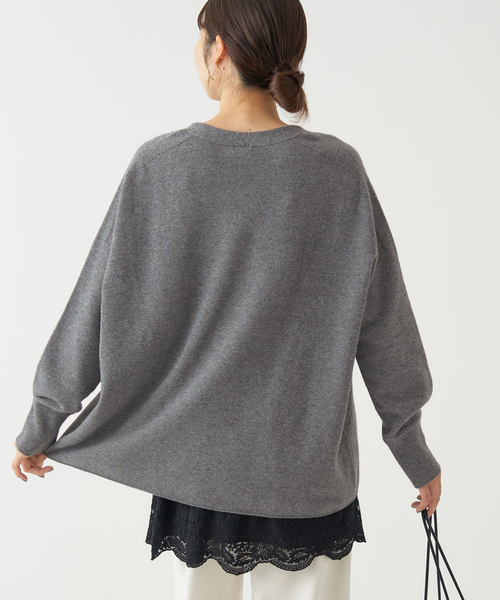 追加》Fineニュージーウール ニュアンス Vプルオーバー（ニット