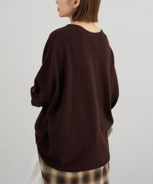 追加》Fineニュージーウール ニュアンス Vプルオーバー（ニット