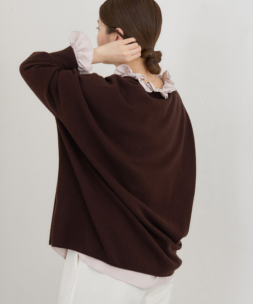 追加》Fineニュージーウール ニュアンス Vプルオーバー（ニット