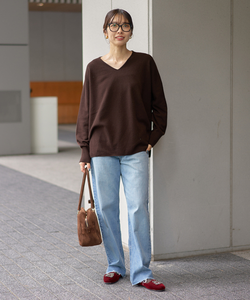 NEW JEANS ハニ着用　セーター ブラウン　5252BYOIOI NEW JEANS ハニ着用 セーター ブラウン 5252BYOIOI セール】【洗える